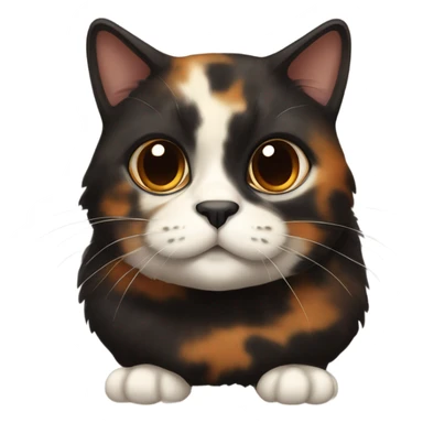 Fat dark tortoiseshell cat sticker