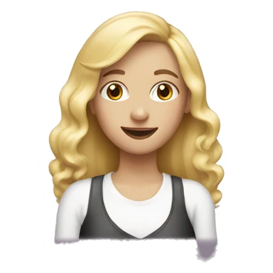 Blonde girl celebrating 20th birthday sticker