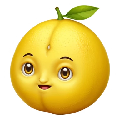 A squished lemon sticker