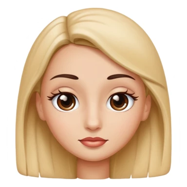 bean with girls face and long eyelashes  sticker