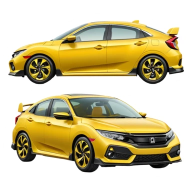 honda civic yellow sticker