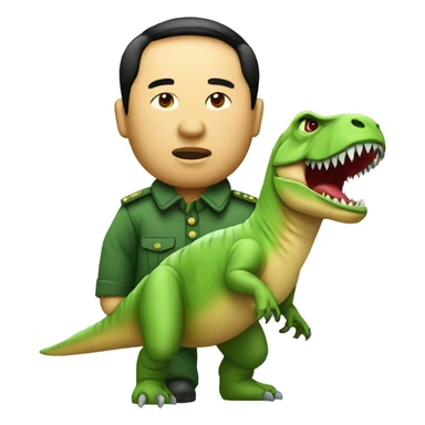 Mao Zedong holding a t-Rex sticker
