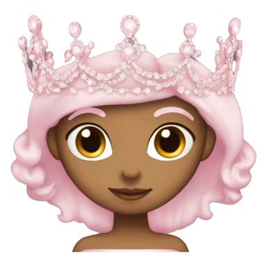 dainty light pink tiara sticker