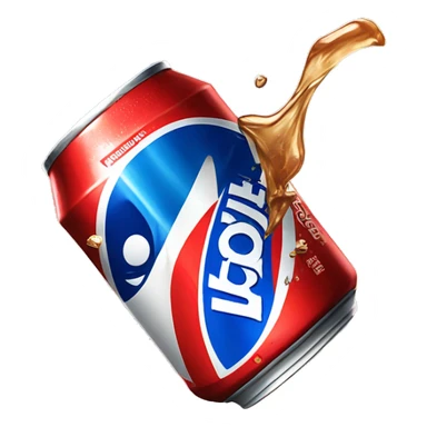 Pepsi can smashing Coca Cola can sticker