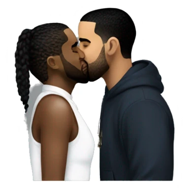 p diddy kissing drake sticker