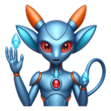 Metallic Incandescent Handsome Deoxys-Stitch-hybrid  sticker