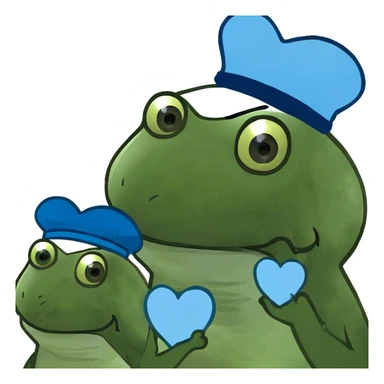 Three Baby blue hearts  sticker