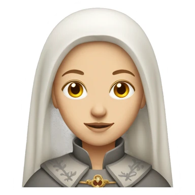 white medieval woman rich sticker