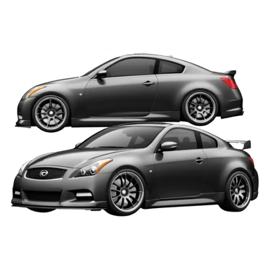 G37 coupe car lowered with dark mags darksliver car 10.5 rears sticker