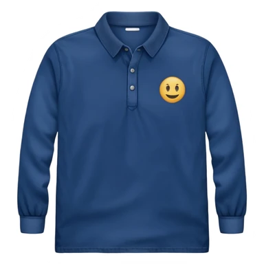 dark blue long sleeve collared top  sticker