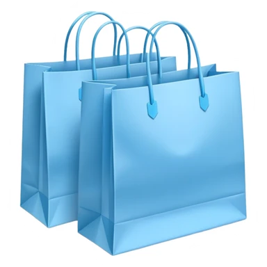 Bundle of Light blue shopping bags sticker