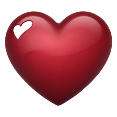 Maroon heart emoje sticker