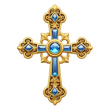 Eastern Orthodox cross. Transparent bakgrundl. AZ sticker