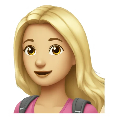 a poster announcing a girl who is going on a trip to the Canary Island of FUENTEVENTURA with her best friend sticker