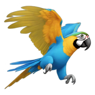 Blue And Gold Macaw Flying sticker