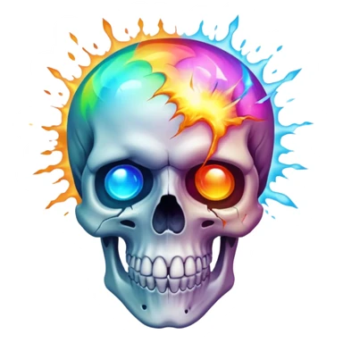 Skull with mind blowing sticker