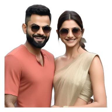 Virat Kohli and Anushka Sharma sticker