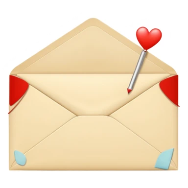 Cream-colored romantic Letter Envelope  sticker