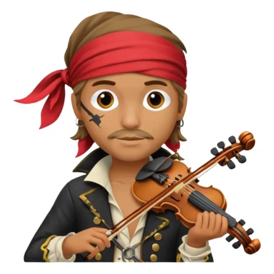 pirate violinist sticker