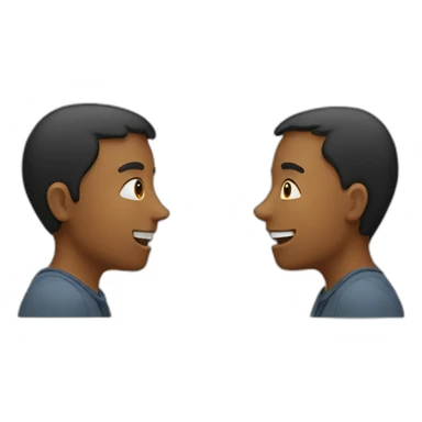 two students discussion sticker