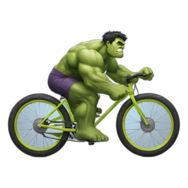 Hulk riding Bike sticker