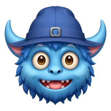 blue monster with hat sticker