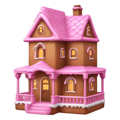 Cute pink gingerbread mansion sticker