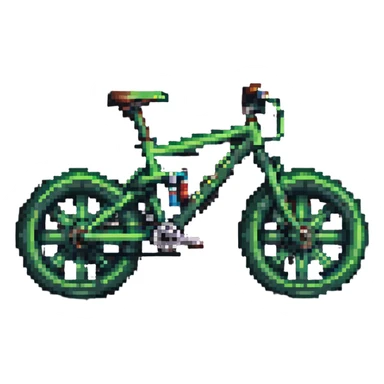 Mountain bike with tires sticker