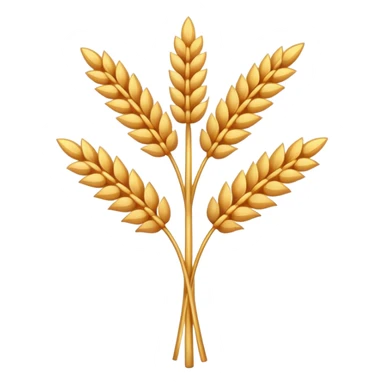 Minimalist emoji-style icon representing celiac disease: a golden wheat stalk with a bold red ‘no’ cross on top, flat design, clean lines, simple shapes, high contrast, centered on a transparent or white background, friendly but clear medical symbol, vector-style, smooth edges. sticker
