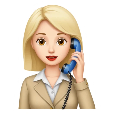 woman talking on the phone sticker