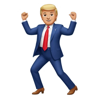 Donald Trump bailando sticker