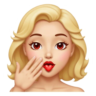 Heart eyes blowing kiss sticker