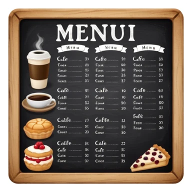 Menu board sticker