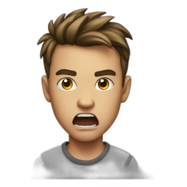 boy in rage  sticker