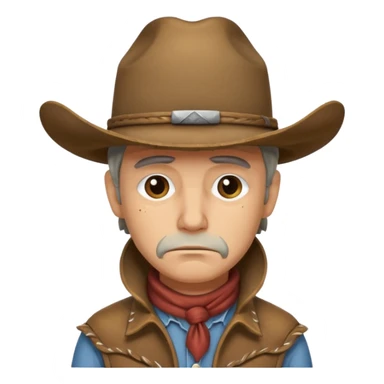 Sad cowboy sticker