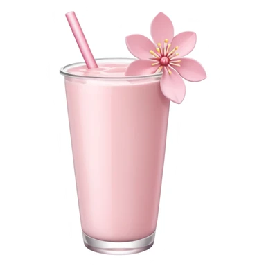 Pastel pink and white Sakura flower smoothie  sticker