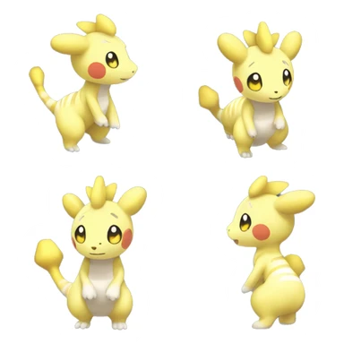 Ful body cute cool ampharos fakemon sticker