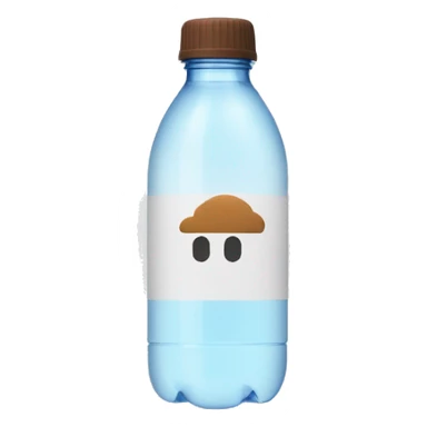 Grey water bottle, white Range in the miiddle, the logo in the miiddle is a drop of water,with Brown cap emoji  sticker