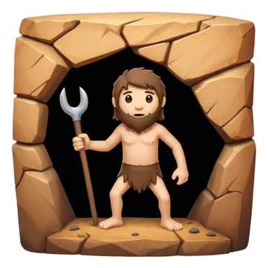 caveman art stickman sticker