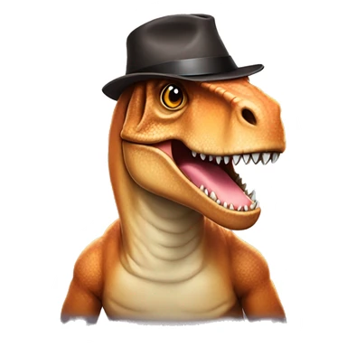 T-rex with a cute hat sticker