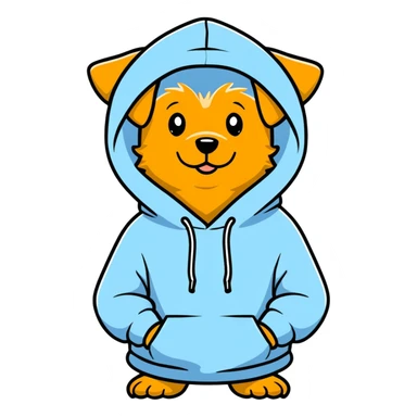 Yorkshire wearing hoodie sticker