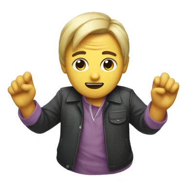 persona sacando el pulgar sticker