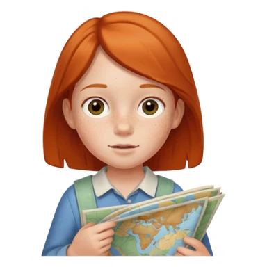 child Holding Maps sticker