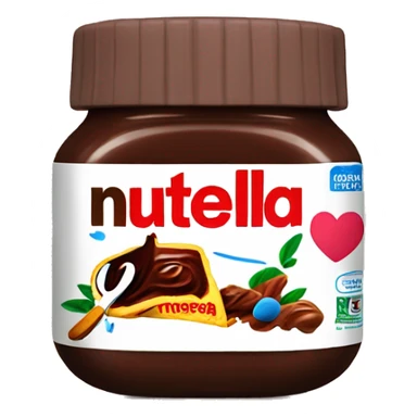 Nutella with a heart sticker