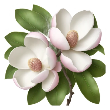 Three magnolia flowers sticker