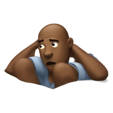 Person trying to get out of bed cuz they are tired sticker