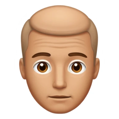 a man with visible hair loss sticker