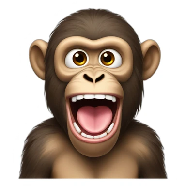 monkey sticking tongue out sticker