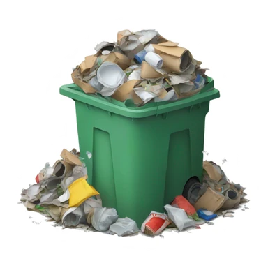 piled up waste garbage sticker