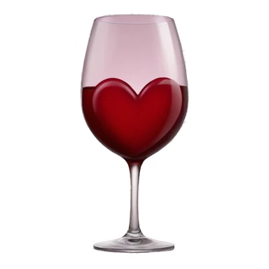 Wine colour heart  sticker
